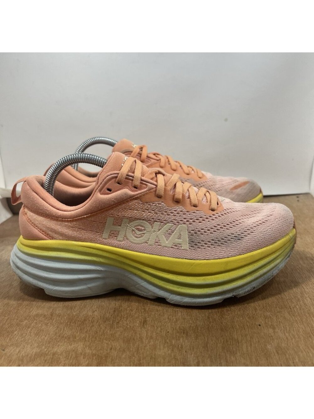 Hoka One One Bondi 8 Women Size 9 Orange  Running Shoes Sneakers